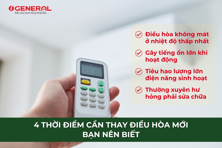 4 Thời Điểm Cần Thay Điều Hòa Mới Bạn Nên Biết