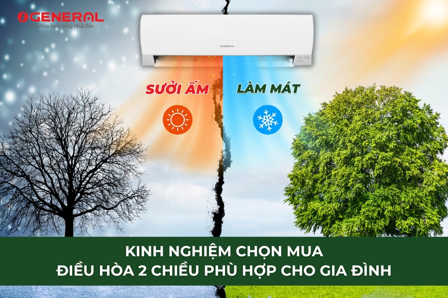 Kinh Nghiệm Chọn Mua Điều Hòa 2 Chiều Phù Hợp Cho Gia Đình