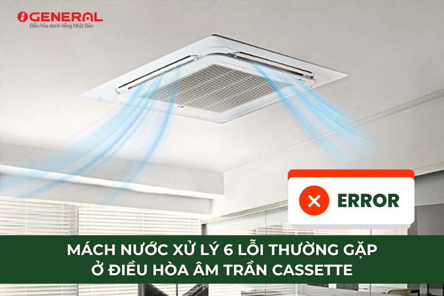 Mách Nước Xử Lý 6 Lỗi Thường Gặp Ở Điều Hòa Âm Trần Cassette