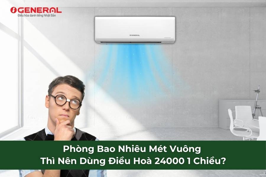 Phòng Bao Nhiêu Mét Vuông Thì Nên Dùng Điều Hoà 24000 1 Chiều?