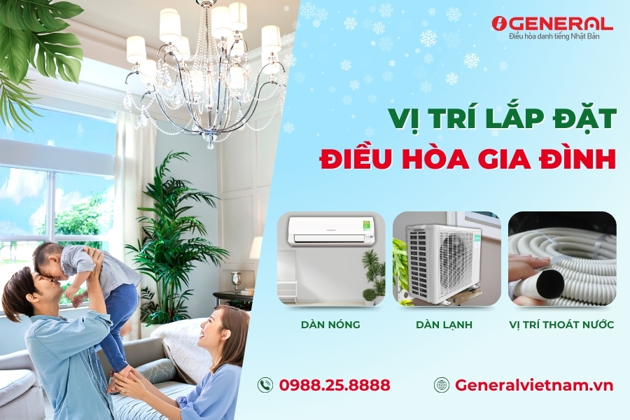 Vị Trí Lắp Đặt Điều Hòa Gia Đình Hợp Lý